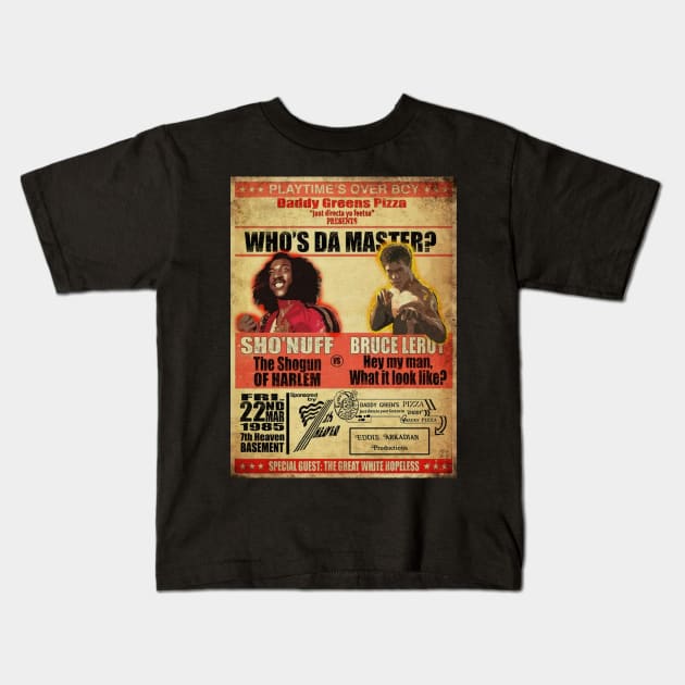 Who Da Master \\ Sho Nuff Kids T-Shirt by Comicollogy